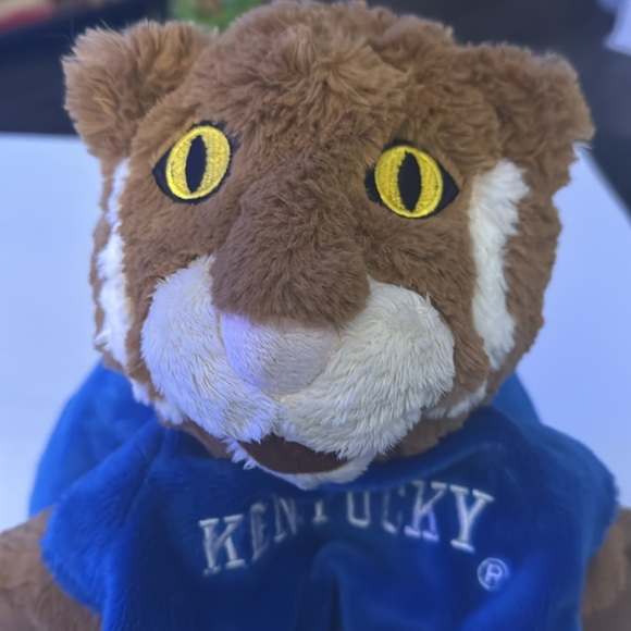 UK Kentucky Plush Football With Plush Wildcat Mascot Inside SEC - Picture 4 of 7